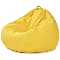 LDIW Funda de Bolsa de Frijoles- Funda de Puf Funda de Silla de Puff Bean Bag Cubierta de Sofá Funda para Puf-Amarillo…